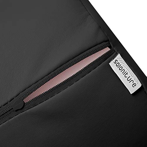 Saloniture Jumbo Round Massage Table Bolster Pillow Pad - 26 x 9 Inch - Black - color: Black