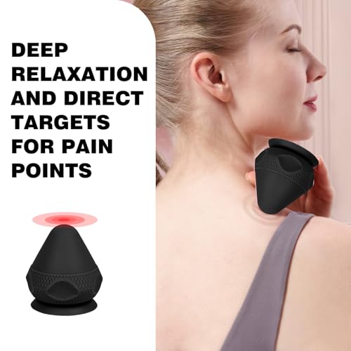 WOVTE Massage Lacrosse Ball for Sore Muscles, Shoulders, Neck, Back, Foot, Body, Deep Tissue, Trigger Point, Muscle Knots, Yoga and Myofascial Release (Blue) (Black(Set)) - color: Black(set)
