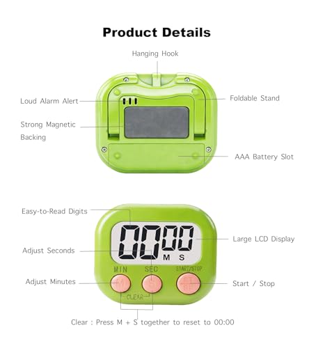 Digital Timer for Classroom Teachers Students, Magnetic Countdown Timer