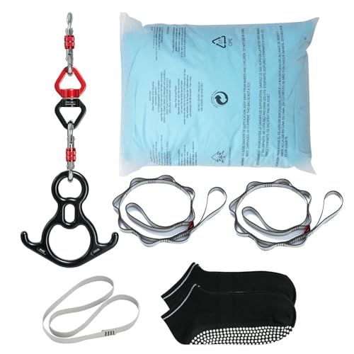 VEVOR Aerial Silk & Yoga Swing, Aerial Yoga Hammock Kit with 100gsm Nylon Fabric, Full Rigging Hardware & Easy Set-up Guide, Antigravity Flying for All Levels Fitness Bodybuilding