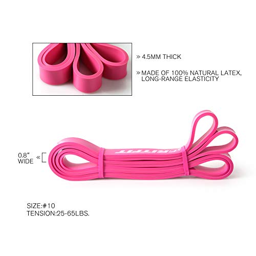 RitFit Pull Up Assist Band in Natural Latex for Stretching and Mobility - color: Rose Pink