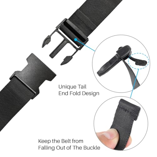 Vigorport Utility Straps Quick Release Nylon Backpack Accessory Bag Strap | Adjustable Nylon Travel Belt, Multi Purpose Compression Straps, Sleeping Bag Strap for Hiking, Travel, Outdoor Sports-4 Pack - color: Black, size: 1.5"W-36"L