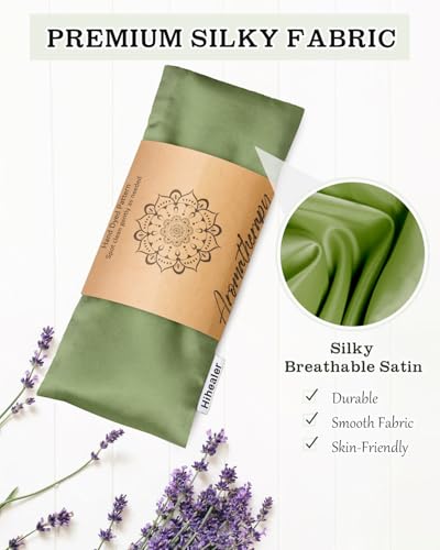 Hihealer Lavender Eye Pillow for Sleeping, Weighted Eye Mask for Spa, Yoga - color: Green 4 Pack