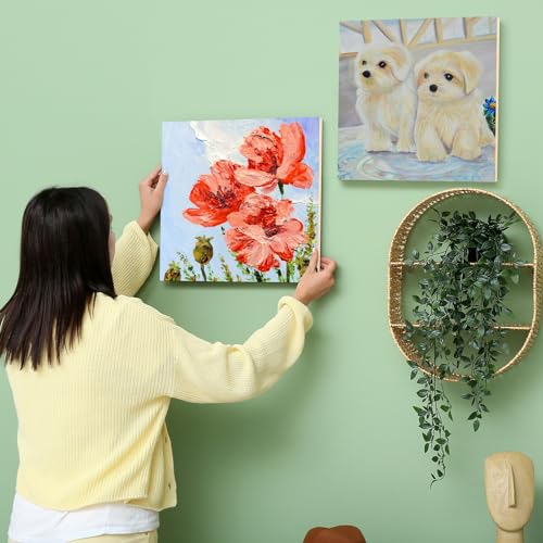 Aodaer 8 Pack Wood Panels 10 x 10 Inch Wooden Panels Canvas Unfinished Craft Wood Boards Panels for Art Crafts Acrylic and Oil Painting Pouring DIY Projects - size: 10 x 10 Inch