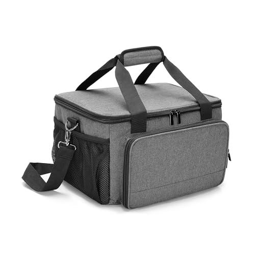 LUXJA Portable Craft Carrying Case Compatible with Cricut Joy Xtra, Gray | Multi Compartment Storage Bag Holds 8.5 x 12 Inch Cutting Mat & All Craft Accessories - color: Gray