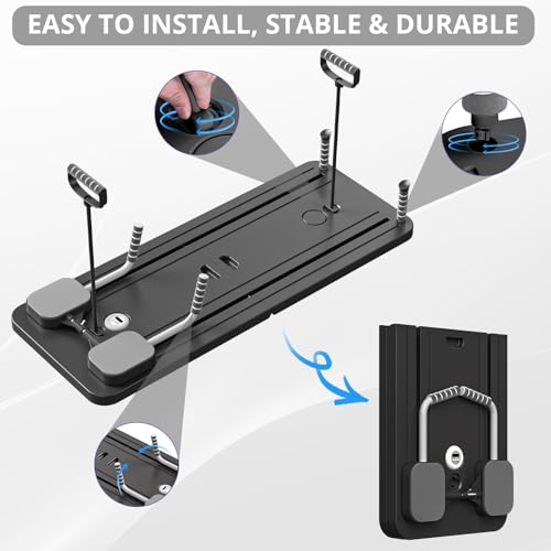 JANUA Pilates Board - Pilates Reformer Set, Multi-Purpose Foldable Pilates Reformer Board for Home, 5 in 1 Pilates Sliding Board - color: Black