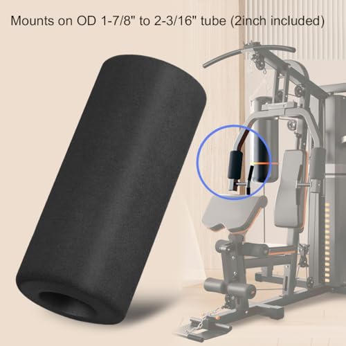 Sponge Foam Foot Pad Roller Pair, Used for Replacing Gym Exercise Equipment, Suitable for 2-inch Rod (Foam 7-7/8" X 3-4/8" Od X 1-7/8" Id) - color: Foam 7-7/8" X 3-4/8" Od X 1-7/8" Id