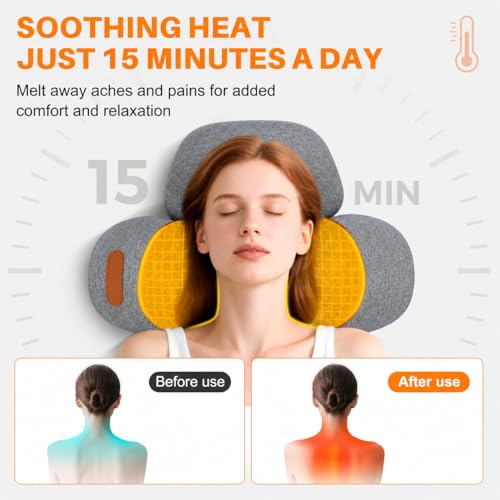 3-in-1 Neck Massage Pillow with Heat & Traction, Neck Hump Corrector