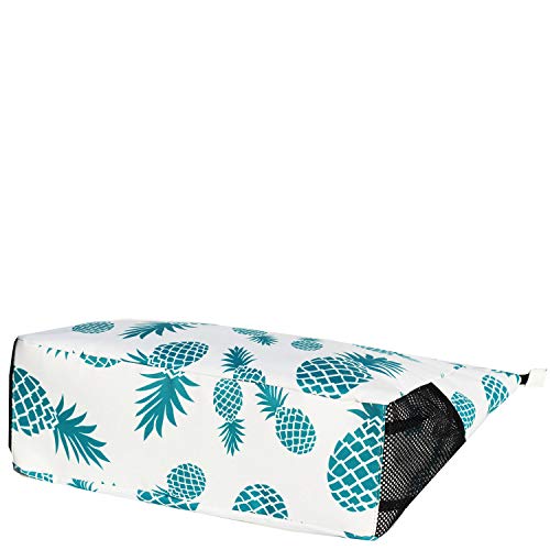 ESVAN LARGE BEACH BAG Water Resistant Lightweight 20 inch Women Oversize Tote Bag for Gym Beach Travel Pool Yoga Nurse - color: Pineapple