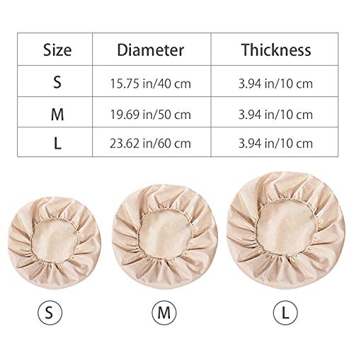 Round Floor Pillow Cover Tatami Floor Cushion Cover Straw Japanese Futon Cover Meditation Seating Ottoman Throw Protector for Living Room Indoor Outdoor Beige,15.75 inches - color: Beige, size: 15.75 inches
