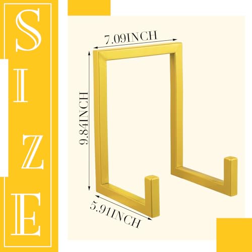 2 Pcs Large Plate Stands for Display Metal Frame Holder, Gold, 10 Inch | Plate Display Stand, Picture Frame Stand, Decorative Table Top Easels for Picture Book, Platter, Photo - color: Gold, size: 10 Inch