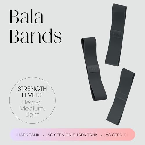 Bala Bands Resistance Bands, Non-Slip Fabric Exercise Bands - color: CHARCOAL, size: Resistance Bands (Set of 3)