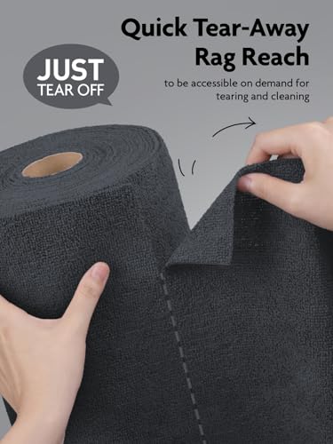Fantasticlean Microfiber Cleaning Cloth Roll-30 Sheets, 12" x 12" (Dimgrey) - color: Dimgray, size: 30 pack