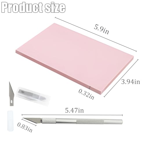 5 Pack Rectangular Rubber Stamp Carving 4x6 Linoleum Blocks for Printmaking Linocut Stamp Making Rubber Carving Block for Printmaking Stamp Maker Supplies - color: 4x6