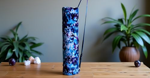 INDIAN CRAFT CASTLE ICC Yoga Mat Bag Carrier Full-Zip Exercise Yoga Mat Carry Bag for Women Men with Multi-Functional Storage Pockets and Adjustable Shoulder Strap 26X6 Inches - style: Purple Tye Dye