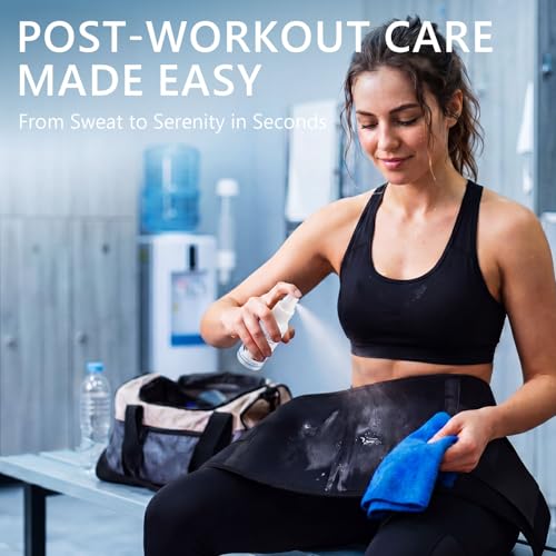 120 mL Waist Trimmer Cleaning Spray with Cloth for Fitness Belts