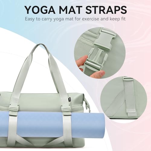MAXTOP Women's Yoga Bag with Shoe Pouch,Travel Bag for Gym Workout Daily - color: Green