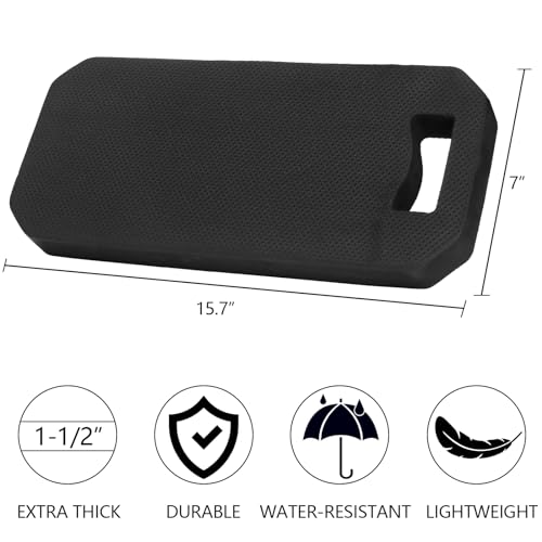 Hacaroa 3 Pack Extra Thick Kneeling Pad, EVA Foam Garden Kneeler Mat, Water-Resistant Knee Pad Cushion for Gardening, Baby Bath, Yoga, Comfortable, Lightweight, Black - color: Black, size: Small