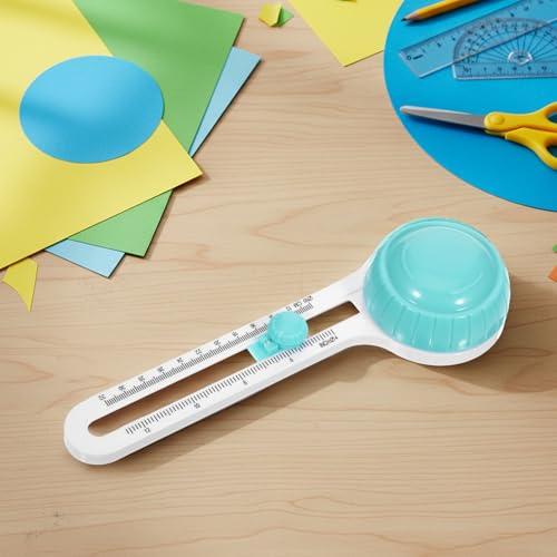 Portable Paper Circle Cutter, Adjustable Craft Cutting Tools Cardboard Circle Cutter Replaceable Blades Compass Cutting for Paper Crafts Scrapbooking, Diameter 4'' to 12.5''
