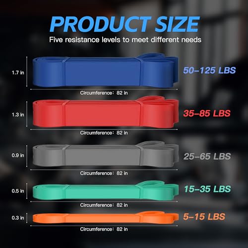 Pull Up Bands, Resistance Bands Set, Exercise Workout Bands for Men & Women, Ideal for Body Stretching, Physical Therapy and Muscle Training - color: Navy