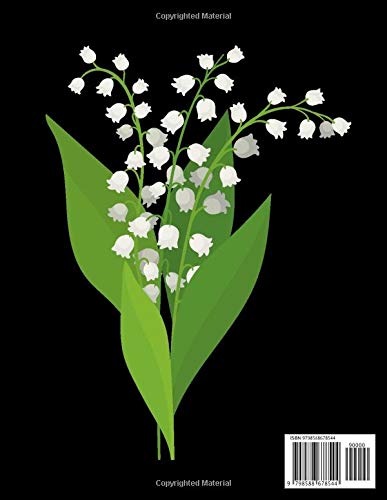 Black Paper Sketchbook for Gel Pens and Bouquet Lily-of-the-Valley on Cover: Notebook Diary/Journal with Blank & Lined Black Pages for Girls Boys ... / A Great and Original Simple or Add-On