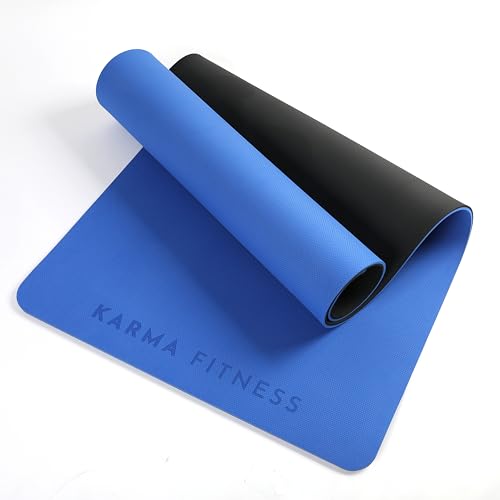 Large Workout Mat - 10mm Extra Thick Exercise Mat & Wide Yoga Mat, 72"x32" - color: Blue