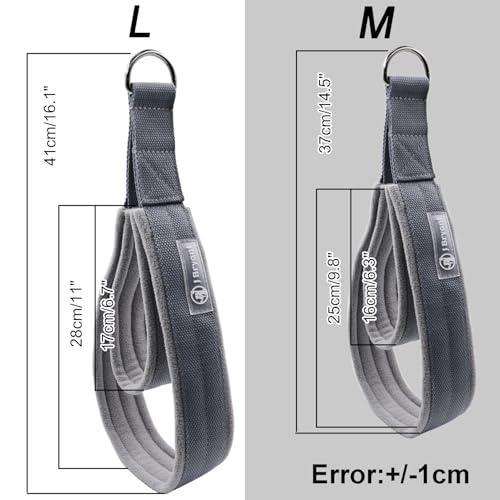 J Bryant Pilates Double Loop Straps for Reformer Fitness D-Ring Straps,Yoga Exercise Accessories for Home Gym Workout,1 Pair - color: Grey