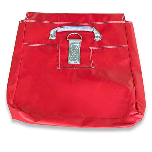 Extra Durable Strong Vinyl Sand Bag | Red PVC | 21" x 21" | Used to Support and Anchor Inflatables, Bounce Houses, Water Slides, Tents, and More | Holds Up to 50 Pounds | 4 Pack