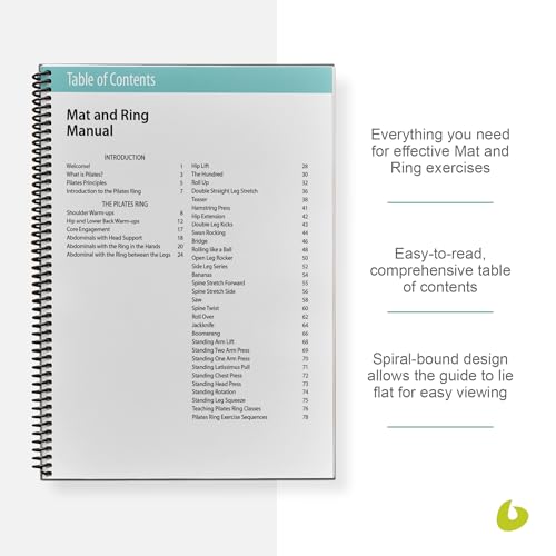 Pilates Mat and Ring Guide, Balanced Body Workout Equipment Manual - size: Mat and Ring