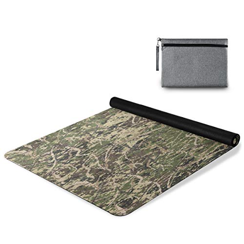 Qilmy Fantasy Mandala Pattern Yoga Mat, Non-Slip Texture Pro Yoga Mat Eco Friendly Exercise & Workout Mat for Yoga, Pilates and Floor Exercises - color: Abstract Hunting Camo