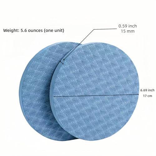 2-piece set yoga knee pads and exercise mats - super thick anti slip support for thick boards, gardening, push ups, knees, Pilates, and floor exercises - knees, elbows, wrists - color: light blue