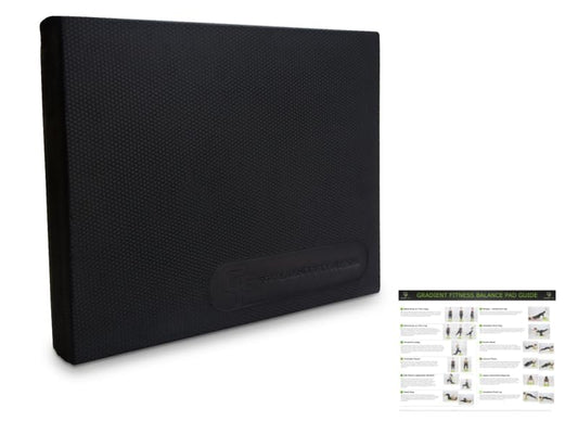 Gradient Fitness Balance Pad Foam Board Stability Cushion Exercise Trainer for Balance, Stretching, Physical Therapy, Mobility, Rehabilitation and Core Strength Training - color: Black