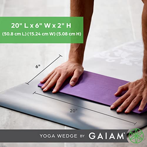 Gaiam Yoga Block Wedge, EVA Foam for Wrist & Ankle Support