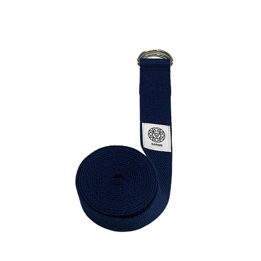 Yoga Strap for Stretching, Exercise, Flexibility Training, Durable Cotton with Double D-Ring, Improves Flexibility for Yoga, Workout, Pilates. - color: Blue