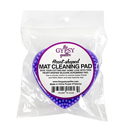 Gypsy Quilter Mat Cleaning Pad Heart Shaped 3-1/4in x 1in Irons & Accessories, Purple (TGQ134)