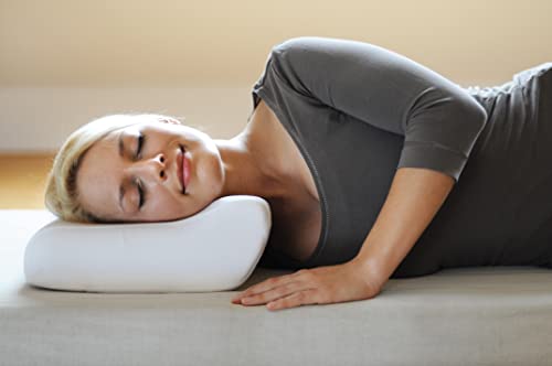 SISSEL Classic Neck Pillow Size L | Unique Incline for Disc & Vertebrae Relief | 5-Year Shape Stability Guarantee | Includes Washable Velour Cover | Dimensions: Approx. 47 x 33 x 14 cm - size: Large