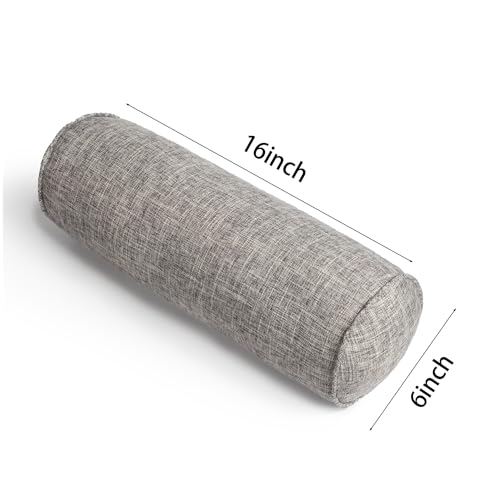 Neck Roll Pillow - color: Grey (Linen)