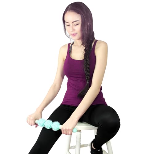 Coolife Fascia Muscle Roller, Cellulite Massager, Fascia Roller Stick - color: Mint Green