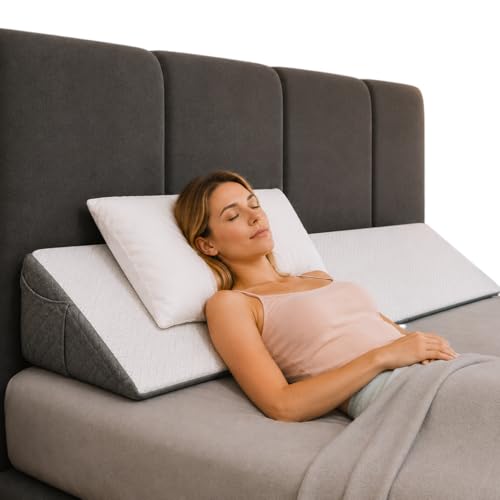 Kolbs Bed Wedge Pillow for Headboard | Modern Stylish Pillow to Fill Gap Between Headboard and Mattress | Bed Gap Filler (Twin Headboard Wedge Pillow - 39") - size: Twin Headboard Wedge Pillow - 39" - Grey