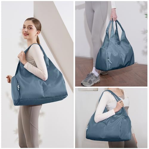 Forestfish Gym Bag For Women With Shoes Compartment & Wet Dry - color: Navy
