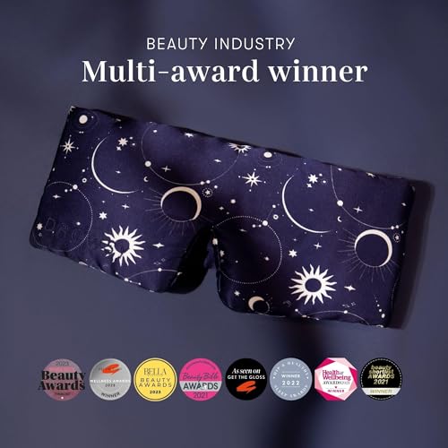 DROWSY Silk Sleep Mask - Face-Hugging, Padded Cocoon for Luxury Sleep in Total Darkness - 100% Pure Mulberry Silk (Cosmic Energy) - color: Cosmic Energy, size: 1 Count (Pack of 1)