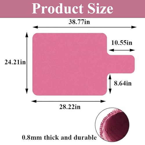 QCWN Non-Slip Pilates Reformer Mat Cover, 39" x 24" Pilates Machine Towel with Headrest Cutout, 0.8mm Sweat-Wicking Micro-Suede Foldable Mat for Female Pilates Enthusiast Exercise Matfor Pilate Training Yoga - color: Rose