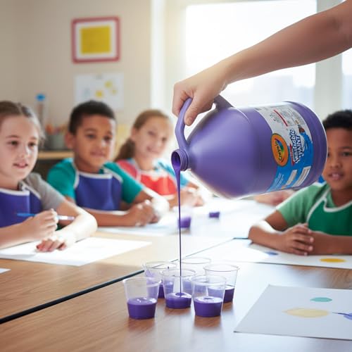 Crayola Washable Paint, Purple – 1 Gallon Non-Toxic School Paint for Kids’ Art, Classroom Projects & Crafts - color: Purple