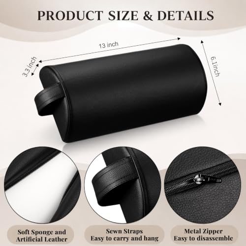 Ripeng 4 Pcs Half Round Massage Table Bolster Pillow Pad with Strap Handle - size: 6"w X 3"h X 13"L