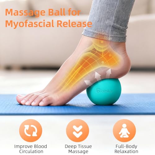Massage Lacrosse Balls for Myofascial Release, Trigger Point Therapy - color: Green