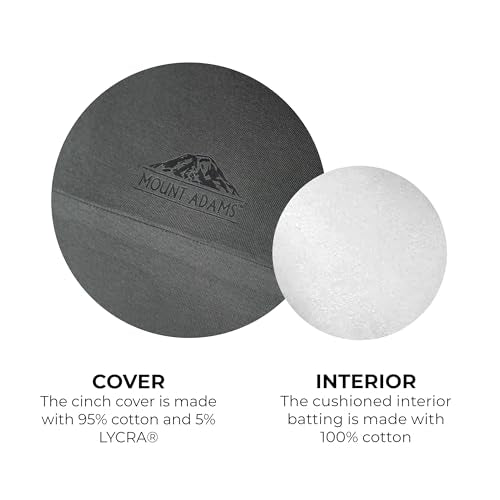 Mount Adams Firm Rectangular Yoga Bolster, 24x10x5in | 100% cotton, Dense and firm fill, Carrying handles, Restorative yoga, 8 lbs, Home and studio - color: Charcoal - Cinched Cover