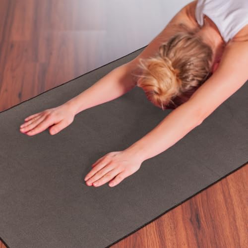 Hahafelt 3 Pack Hot Yoga Towel Non Slip 72" x 26" Extra Large Microfiber Yoga Mat Towel with Grip Dot Absorbent Sweat Anti-Slip Mat Cover for Pilates Fitness(Beige Dark Gray Coffee) - color: Beige Dark Gray Coffee