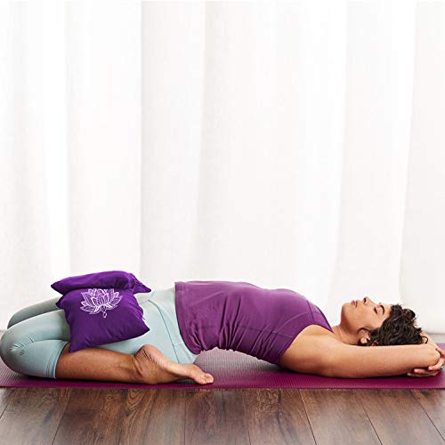 Yoga Sand Bag Cotton Unfilled for Yoga Weights and Resistance Training - color: Purple