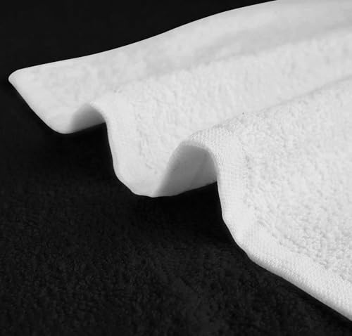 Avalon Towels Salon Towel - Black and White Hand Towels Bulk Pack of 24 - 100% Cotton Absorbent Spa, Facial & Gym Towel for Working Out - 16x27 Inches (Not Bleach Proof) - color: Black, White, size: 16x27 Inch (Pack of 24)
