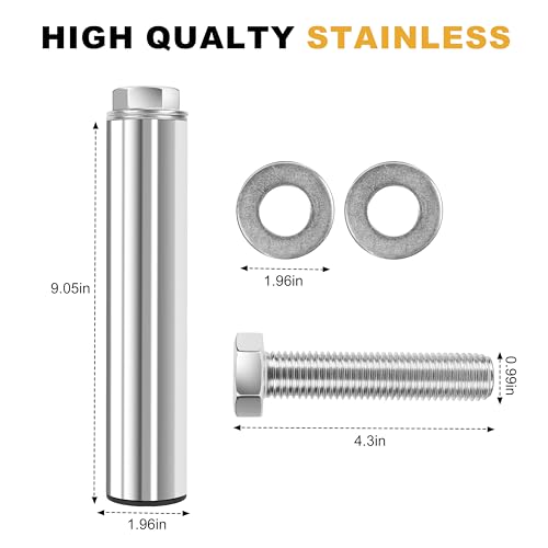 EVERYMATE Weight Plate Holder Power Rack Attachment 2 Inch Olympic Plate Storage Power Squat Rack Holder Weight Plates for 2x2 3x3 2x3 Power Cage Accessories Weight Plate Rack - color: C-1" hole(4pack)-Stainless Steel
